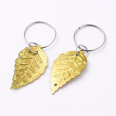 Plastic Paillette/Sequin Hair Braid Rings Pendants KEYC-TAC0001-03C-1