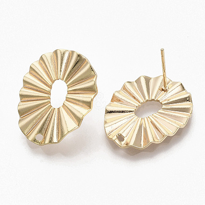 Brass Stud Earring Findings LS-X-KK-T056-15G-NF-1