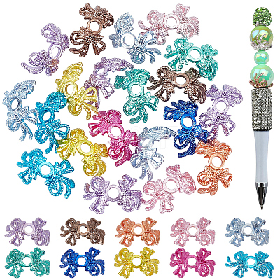 20Pcs Spray Printed Alloy Bead Caps FIND-SP0006-12-1