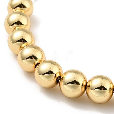 Rack Plating Brass Round Beaded Slider Bracelet for Women BJEW-B066-01A-03-1