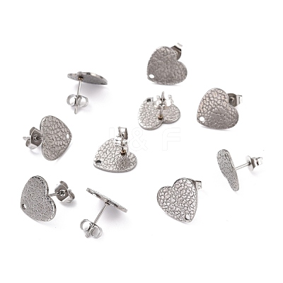 Non-Tarnish 304 Stainless Steel Stud Earring Findings STAS-I183-08B-P-1