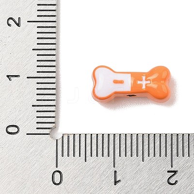 Spray Painted Alloy Beads ENAM-D067-03C-RS-1