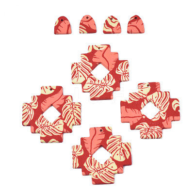 Handmade Polymer Clay Pendants CLAY-N010-038B-1