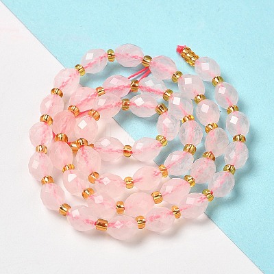 Natural Rose Quartz Beads Strands G-H297-C08-01-1