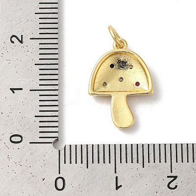Rack Plating Brass Cubic Zirconia Pendants KK-Z056-31G-1