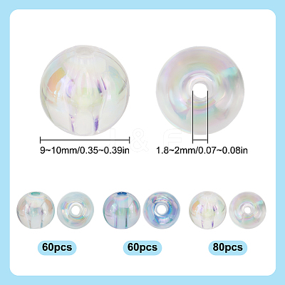 Transparent Acrylic Beads MACR-SP0001-17B-1