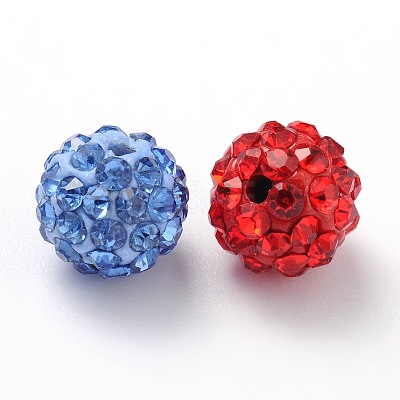 Polymer Clay Rhinestone Beads RB-H258-HD8mm-M-1