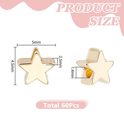 60Pcs Brass Beads KK-PH0012-49G-01-1