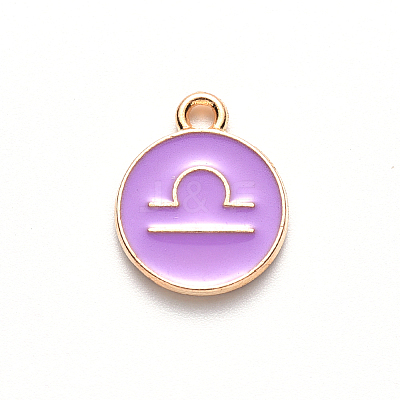 Alloy Enamel Pendants X-ENAM-S124-01B-01K-1