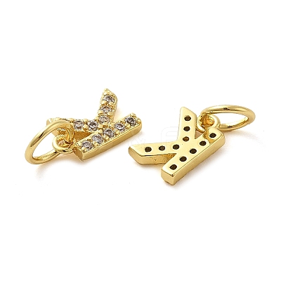 Brass Micro Pave Cubic Zirconia Pendants KK-M273-02G-K-1