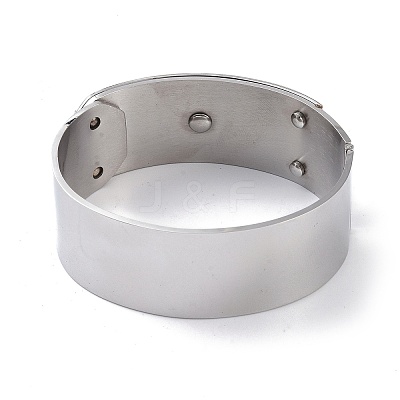 Non-Tarnish Donut 304 Stainless Steel Bangles BJEW-G700-07B-P-1