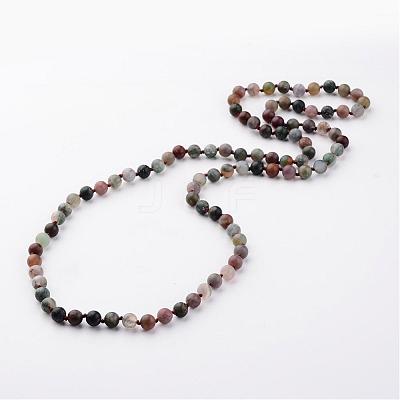 Natural Indian Agate Necklaces NJEW-D264-17-1