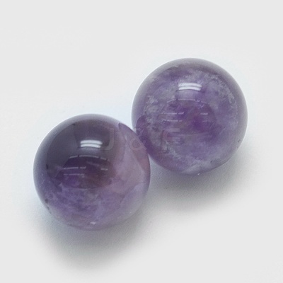 Natural Amethyst Half Drilled Beads X-G-G760-H01-1