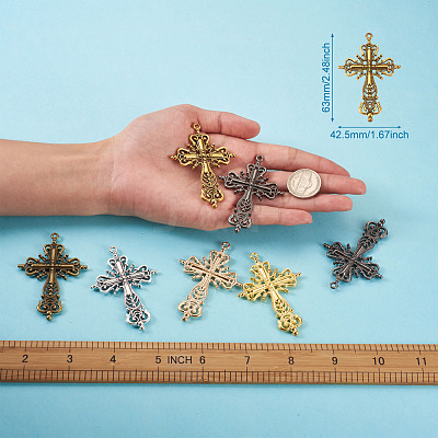 Hollow Alloy Big Pendants PALLOY-CD0001-07-1