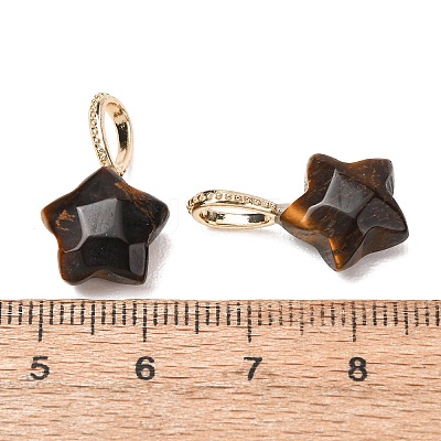 Natural Tiger Eye Pendants GG-CBAE2A3-02G-04-1