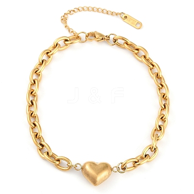 201 Stainless Steel Cable Chain Link Bracelets BJEW-M051-01G-1-1