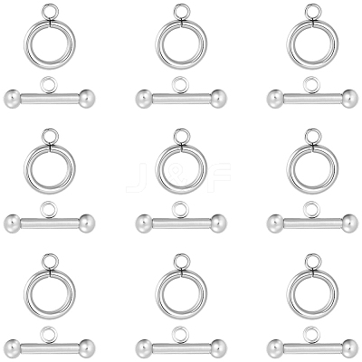 25Pcs 304 Stainless Steel Toggle Clasps STAS-BBC0009-60A-1