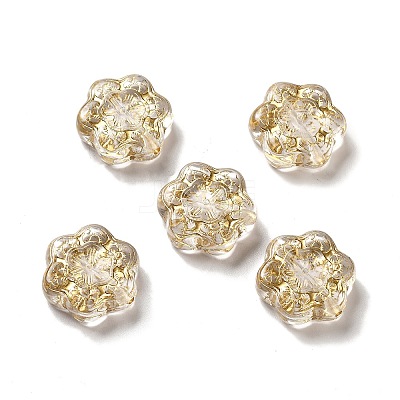 Transparent Plating Acrylic Beads OACR-L013-028-1