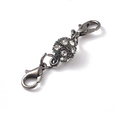 Alloy Rhinestone Magnetic Clasps ALRI-TAC0001-01B-1