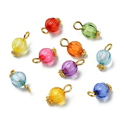 100Pcs Transparent Acrylic Bead in Bead Pendants PALLOY-YW00078-03-1