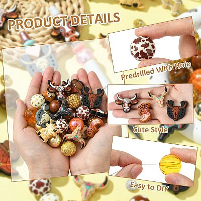 80Pcs DIY Cowboy Theme Findings Beads Kits DIY-CJ0002-48-1
