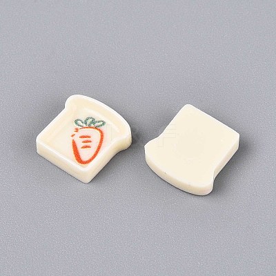 Fruits Theme Opaque Resin Cabochons CRES-T025-17-1