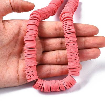 Flat Round Handmade Polymer Clay Beads CLAY-R067-12mm-14-1