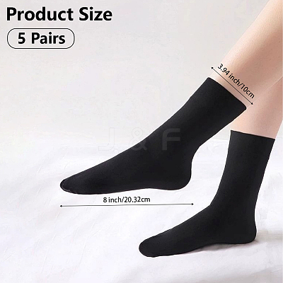 Polyester Thicken Short Socks for Girl AJEW-WH20083-001-1