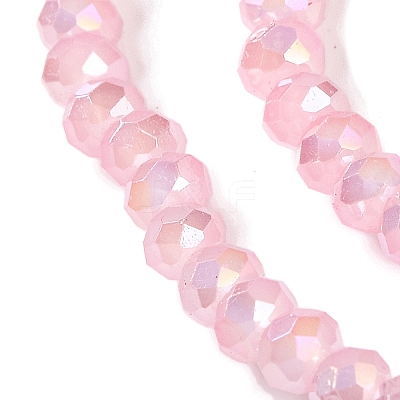 Baking Electroplate Glass Beads Strands DGLA-A039-J4mm-B15-1