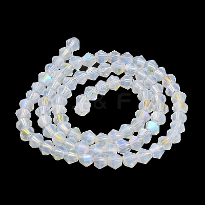 Imitation Jade Electroplate Glass Beads Strands GLAA-F029-J4mm-D05-1