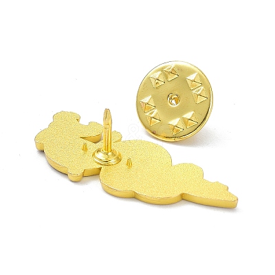 Snake and Dagger Alloy Enamel Brooches ENAM-C001-01G-1