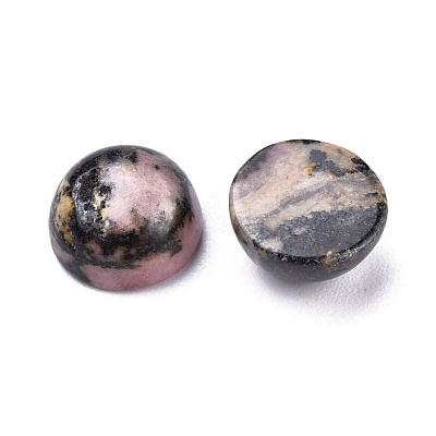 Natural Rhodonite Cabochons X-G-P393-R68-8MM-1