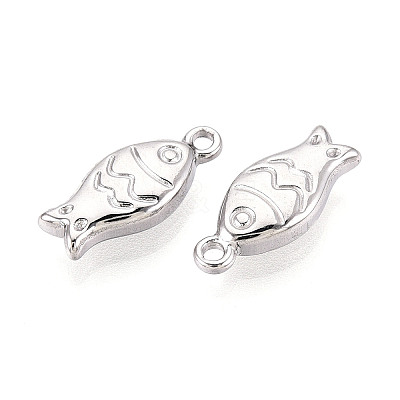 304 Stainless Steel Fish Charms X-STAS-T069-06P-1