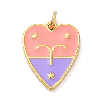 Brass Enamel Pendants LS-KK-Z077-01G-04-1