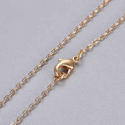 Teardrop Natural Rose Quartz Pendant Necklaces NJEW-JN02321-03-1
