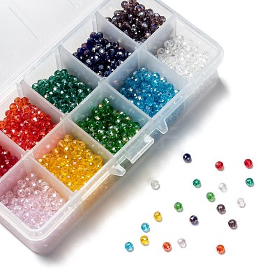 10 Colors Electroplate Glass Beads EGLA-JP0002-01B-4mm-1