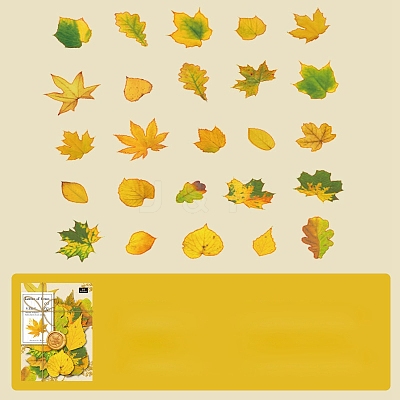 50Pcs Maple Leaf Theme Paper Stickers STIC-P017-C02-1