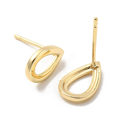 Brass Stud Earrings EJEW-B035-12KCG-1
