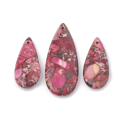 Natural Regalite/Imperial Jasper/Sea Sediment Jasper Pendants G-S328-003Q-1