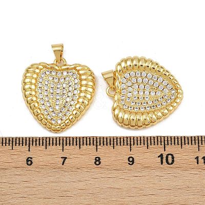 Brass Micro Pave Cubic Zirconia Pendants KK-C132-03F-G-1