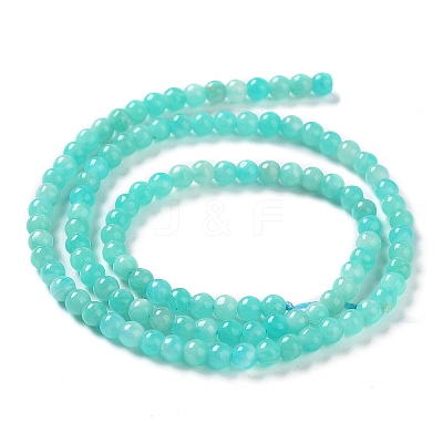 Natural Amazonite Round Bead Strands G-N0081-4mm-17-01-1