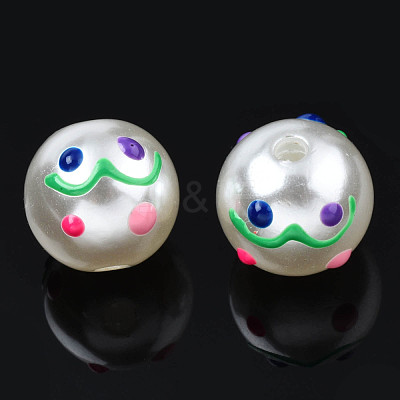 ABS Plastic Imitation Pearl Beads KY-N015-95-1