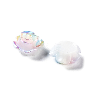 Tricolor Opaque Resin Cabochons CRES-P029-C02-1