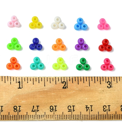 120G 15 Colors Opaque Acrylic Beads SACR-FS0001-28-1