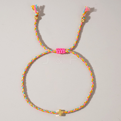 Mother's Day Adjustable Brass Bead Braided Bead Bracelets YE2550-5-1
