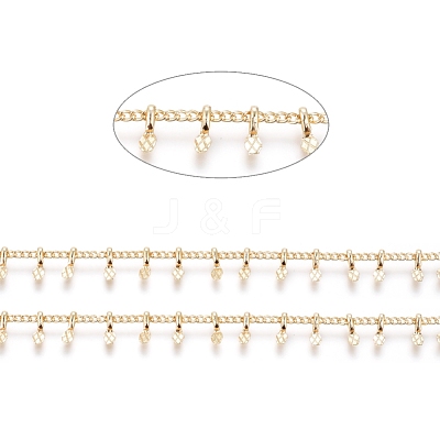 Brass Handmade Curb Chains CHC-G006-12G-1