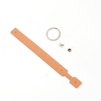 Cowhide Leather Keychain KEYC-WH0018-39D-1