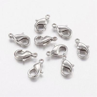 Brass Lobster Claw Clasps KK-901-N-NF-1