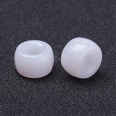 Opaque Acrylic European Large Hole Beads PL338-1-1