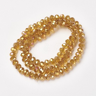 Electroplate Transparent Glass Beads Strands EGLA-A034-T4mm-T06-1